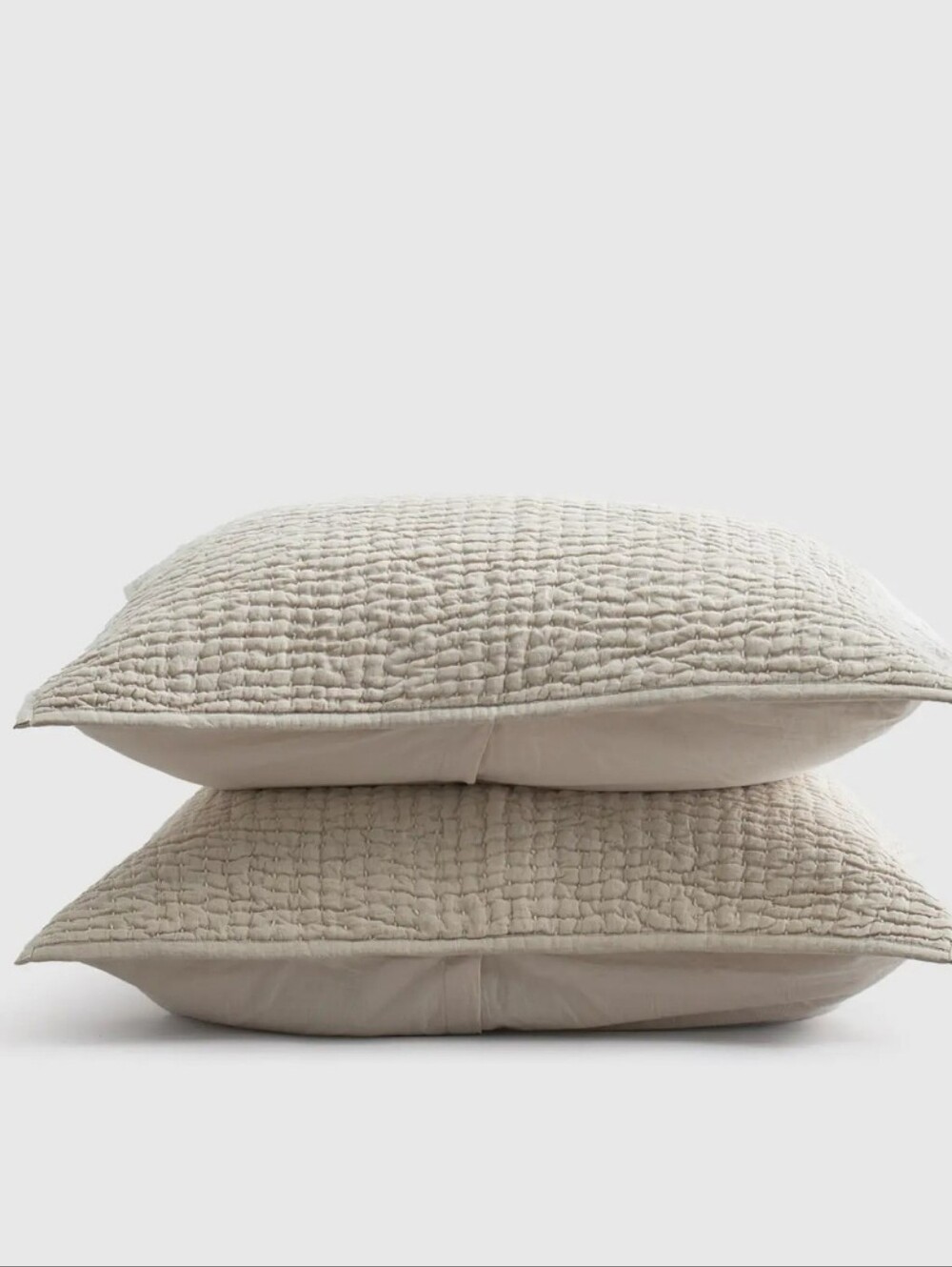 NWOT! Quince Linen/ Cotton Natural King Shams! Set Of 2 (M32)